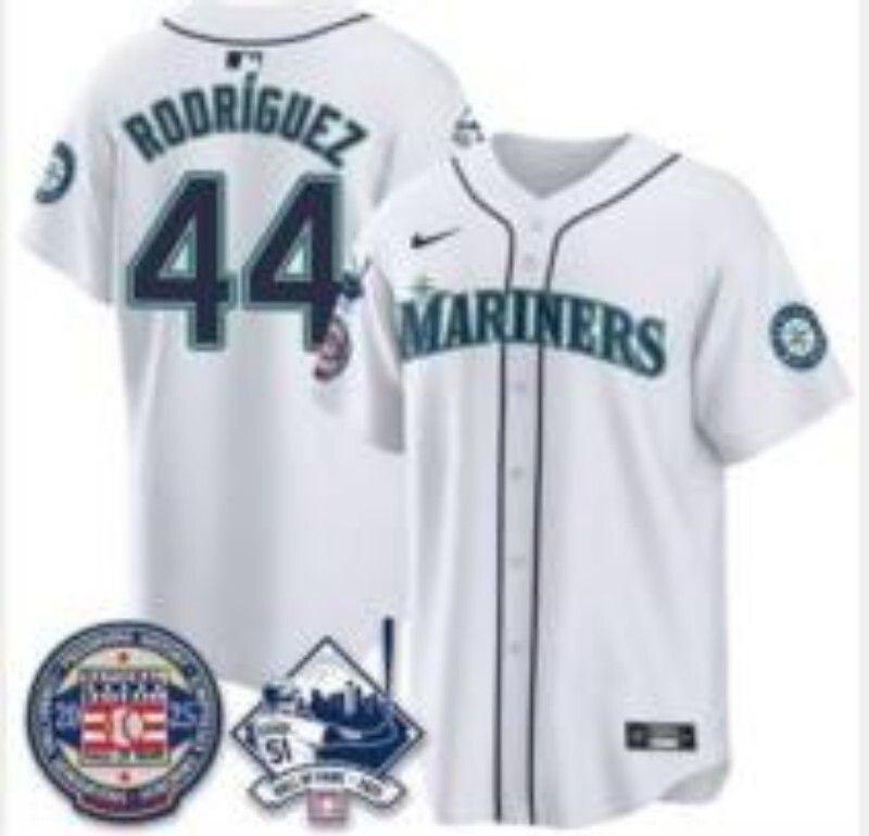 Men Seattle Mariners #44 Rodriguez white Game Nike MLB 2025 Jersey 001